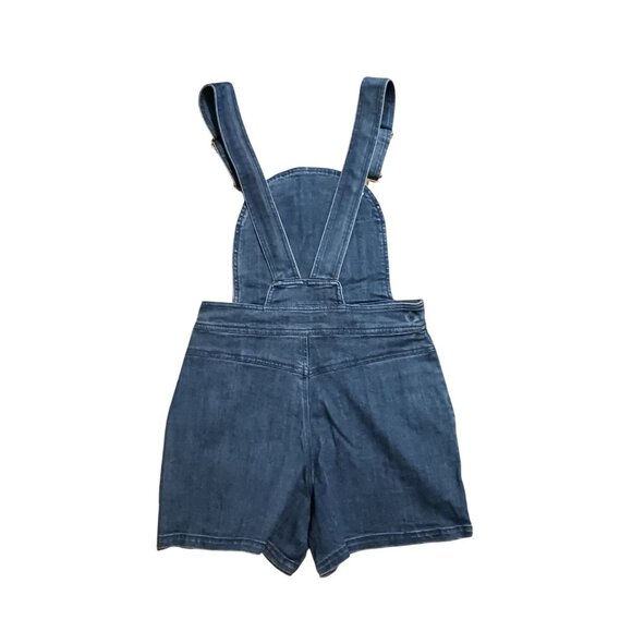NEW Modcloth Bouncing Over The Rainbow Denim Shortalls w/ 3.5" Inseam, Size 0 - Picture 6 of 15